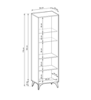 Diamond Tall Display Cabinet 54cm