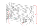 Wooden Bunk Bed Sebus with Storage