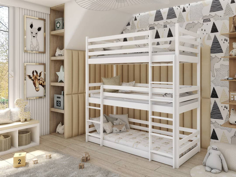 Wooden Triple Bunk Bed Ted