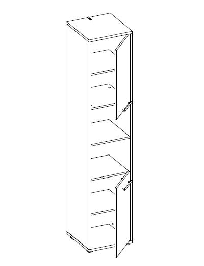 CP-08 Tall Storage Cabinet for Vertical Wall Bed Concept