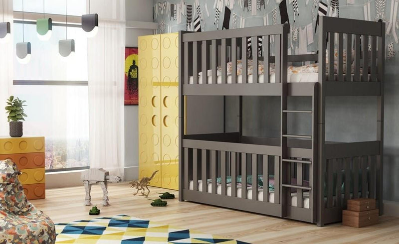 Wooden Bunk Bed Konrad with Cot Bed