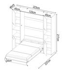 CP-02 Vertical Wall Bed Concept 120cm with Storage Cabinet