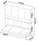CP-06 Horizontal Wall Bed Concept 90cm with Over Bed Unit