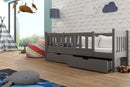 Wooden Single Bed Gucio with Storage