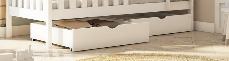 Wooden Bunk Bed Ignas with Storage