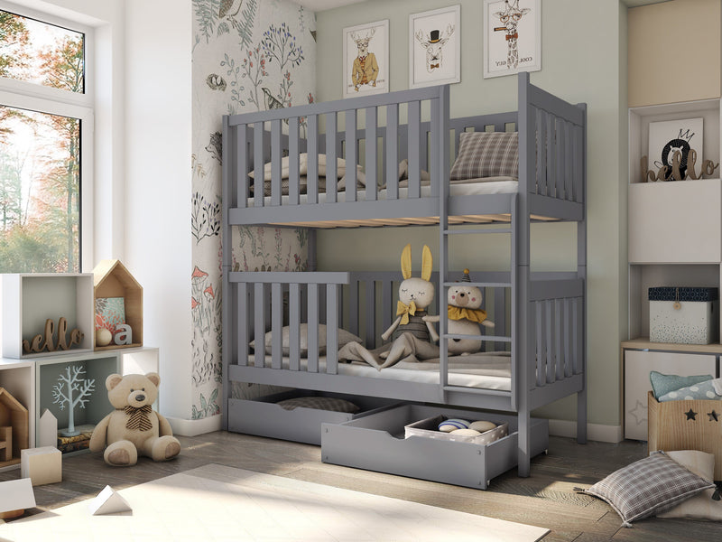 Wooden Bunk Bed David with Storage