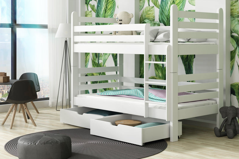 Wooden Bunk Bed Patryk with Storage