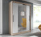 Vista 01 Sliding Mirror Door Wardrobe 150cm in Sonoma Oak