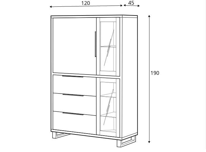 Halle 12 Tall Display Cabinet